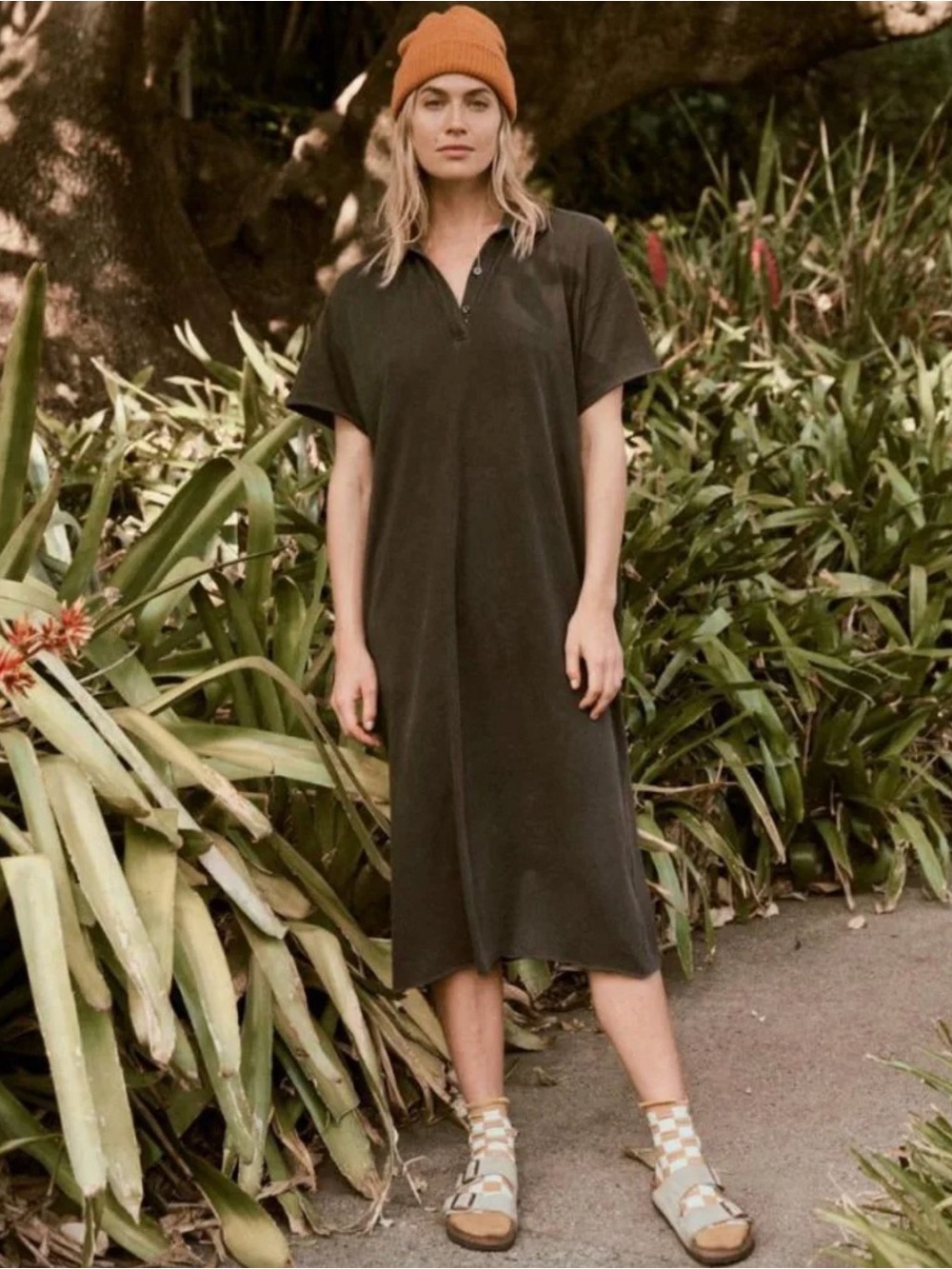 The Great The Polo Shirt Dress Grey